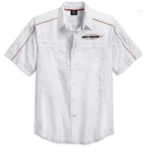Harley-Davidson White Casual Button Down Shirt